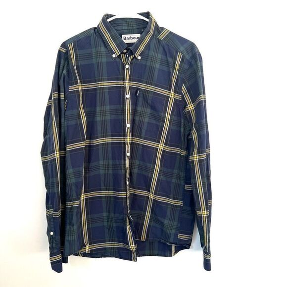 Barbour Mens Plaid Button Up Shirt - Picture 1 of 8
